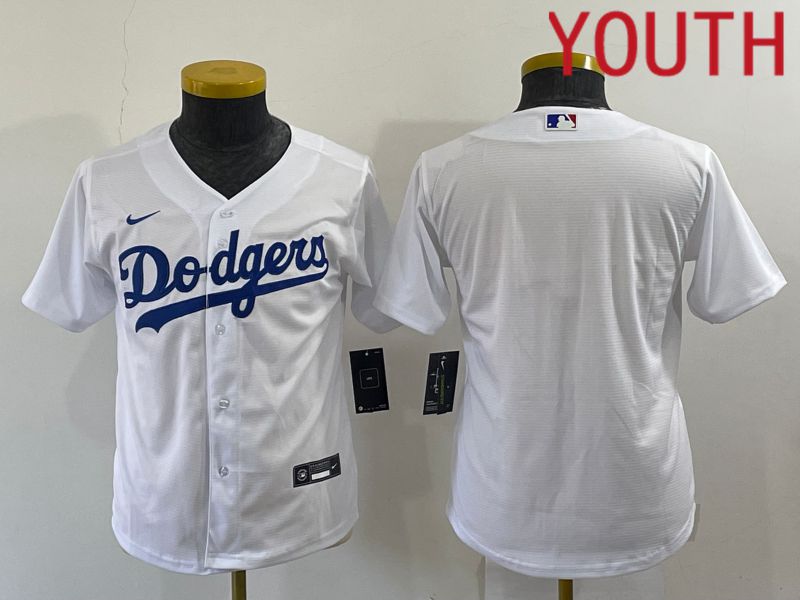 Youth Los Angeles Dodgers Blank White Game Nike 2022 MLB Jersey